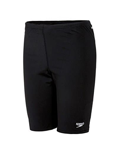 Image of Speedo Boys Endurance+ Jammer Swimming Trunks | Training | Chlorine Resistant | Quick Drying | Stretch Fabric | Comfort Fit, Black, 11-12