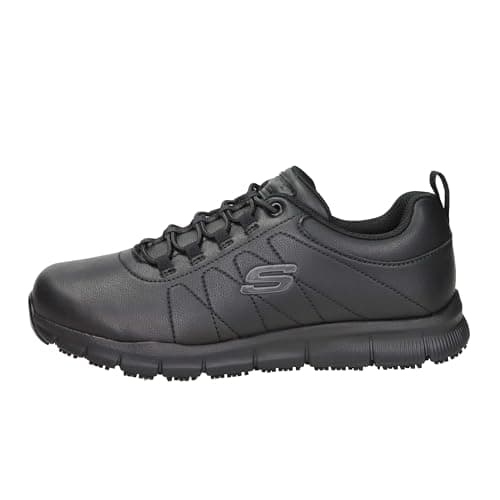 Image of Skechers Women's Nampa Beja Work Shoes, Black Synthetic, 7 UK