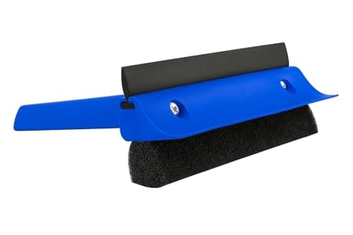 Image of HiFEN 3-in-1 Ice Scraper for Car Windscreen – Non-Scratch Frost & Snow Remover with Squeegee & Sponge – Winter Car Window Cleaner & Demister Tool – Heavy Duty Cold Weather Accessory