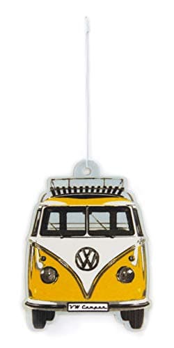 Image of BRISA VW Collection - Volkswagen Air Freshener, Room Freshener, Deodorizer for Cars T1 Bus Campervan Motif (Bus Front/Citrus/Yellow)