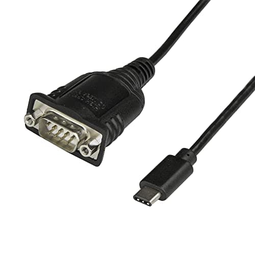 Image of StarTech.com USB C to Serial Adapter Cable with COM Port Retention - 16" (40cm) USB Type C to RS232 (DB9) Serial Converter Cable - For PLCs, Scanners, Printers - Windows/Mac/Linux (ICUSB232PROC)