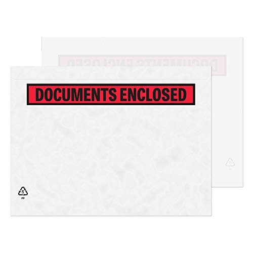 Image of Blake Purely Packaging C5 235 x 175 mm Printed Documents Enclosed Wallet Envelopes Peel and Seal (PDE42) Clear - Pack of 1000