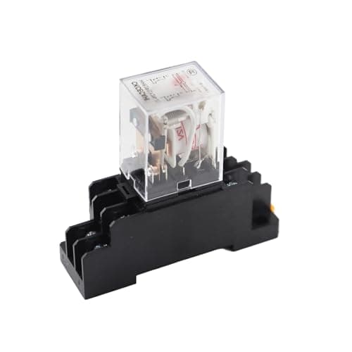Image of 12V AC/DC Coil Power Relay LY2NJ DPDT 8 Pin HH62P JQX-13F With Socket Base - Premium and Reliable (12V AC 8 Pin)