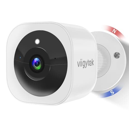 Image of Viigytek Security Cameras Wireless Outdoor, WiFi 2K Battery Powered Security Camera, AI Motion Detection, Color Night Vision, 2-Way Talk, Waterproof, Compatible with Alexa (White)