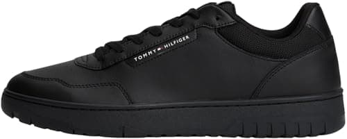 Image of Tommy Hilfiger Men’s Basket Core Low Top Cupsole Trainers, Black (Black), 6.5
