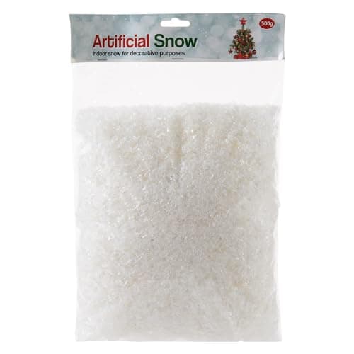 Image of Albert Austin Christmas Fake Snow 500g Artificial Snowflakes for Crafts Easy to Clean Christmas Party Tree Table Holiday Xmas Decoration Village Displays White Winter Artificial Snow Santa Decoration