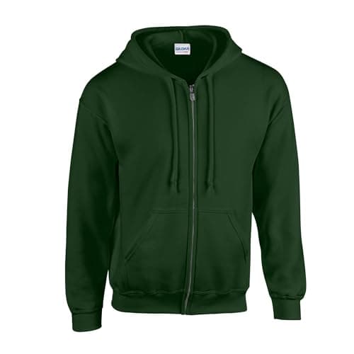 Image of Gildan Heavy Blendâ Full Zip Hooded Sweatshirt Sweatshirt, Forest Green, 2XL Unisex Adult, Forest Green, XXL