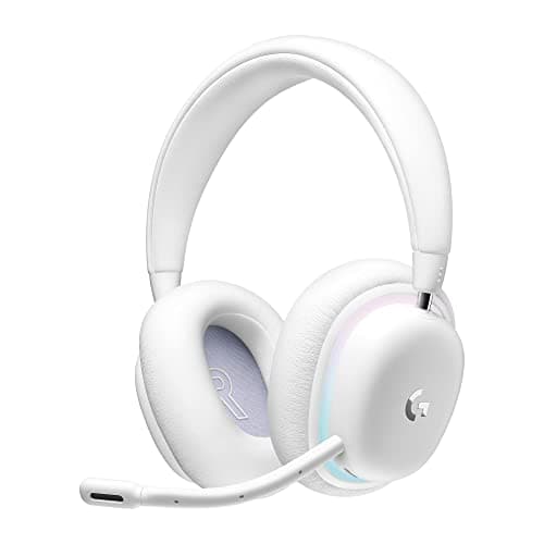 Image of Logitech G G735 Wireless Gaming Headset, Customisable LIGHTSYNC RGB Lighting, LIGHTSPEED, Bluetooth, 3.5 MM Aux Compatible with PC, Mobile Devices, Detachable Microphone - White Mist