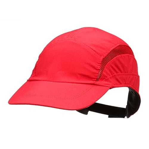 Image of 3M First Base 3 Bump Cap 2030597, Classic, Red Standard Peak, 70mm