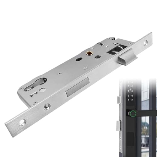 Image of Dwlhap Stainless Steel Mortice Sash Lock, 92MM Center 40MM Backset Lock Body with Satin Nickel Frame, Mortice Deadlock for Internal and External Doors Home & Workplace Use Easy Installation
