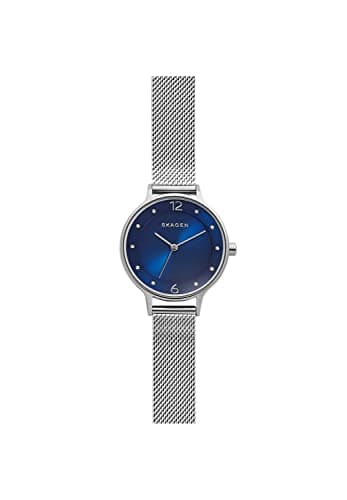 Image of Skagen Watch for Women Anita Lille, Three Hand Movement, 30 mm Silver Stainless Steel Case with a Stainless Steel Mesh Strap, SKW2307