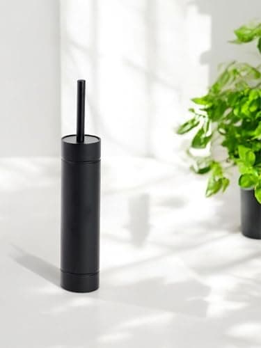 Image of Showerdrape Draco Black Slimline Toilet Brush & Holder