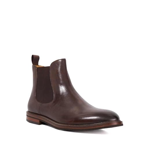 Image of Dune London Mens MAISEN Wide Fit Leather Formal Chelsea Boots Size UK 7