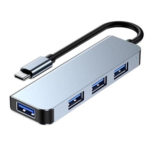 Image of BOULTON USB-C Hub 3.0 | 4-Port USBC Ultra Slim Data Hubs Splitter Extension | USB Type-C Dock Extension Adapter Multi Cable Lead Switch for Keyboard Mouse Printer (USB-C Hub 3.0-4 Port)