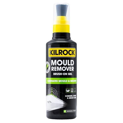 Image of Kilrock Mould Remover Brush-On Gel 250ml - Eliminates Mould & Mildew - Accurately Target Areas of Mould Growth - For use in Baths, Showers, Corners, Edges, Grout Lines