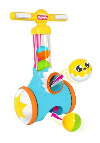 Image of Toomies Pic and Pop Push Along Baby Toy | Toddler Ball Popper With Ball Launcher And Collector | Suitable For 18 Months, 2 and 3 Year Old Boys and Girls
