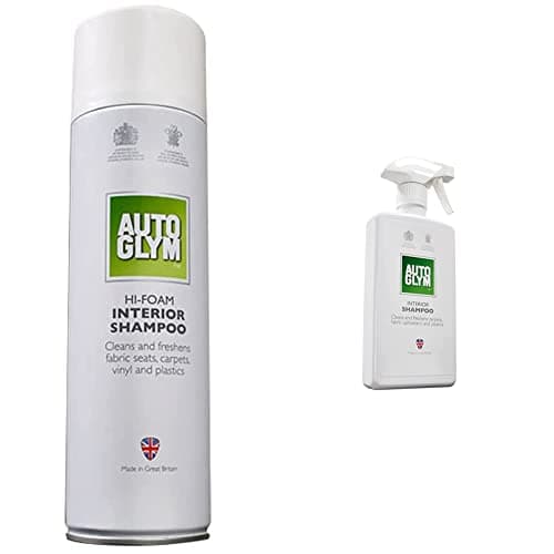 Image of Autoglym 45012B Hi-Foam Interior Shampoo, 450ml & Interior Shampoo, 500ml - Car Interior Shampoo That Cleans and Freshens Carpets, Fabrics, Upholstery and Plastics