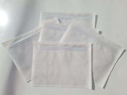 Image of RFE 100 x A6 Plain Document Enclosed Wallets Plain Peel & Seal Clear Plastic Envelopes/Sleeves/Pockets/Wallets | Attach Invoices, Packing Lists & Delivery Notes to Parcels