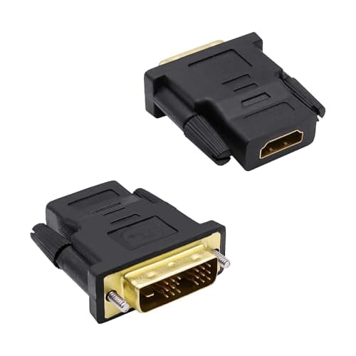 Image of YARCHONN DVI to HDMI Adapter Bi-Directional DVI-D 18+1 Male to HDMI Female Converter Single Link Full HD 1080P@60Hz Adapter Connector for Computer Monitor HDTV LCD/DVD -2pcs