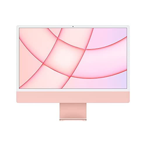 Image of 2021 Apple iMac (24-inch, Apple M1 chip with 8‑core CPU and 7‑core GPU, 2 ports 8GB RAM, 256GB) - Pink (Renewed)