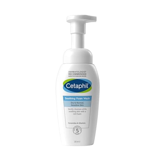 Image of Cetaphil Soothing Foam Face Wash, 200ml, Foaming Cleanser with Ceramides for Normal, Dry or Sensitive Skin, Vegan-Friendly, Packaging May Vary