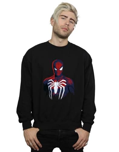 Image of Marvel Men's Spider-Man Shadow Sweatshirt Black Medium