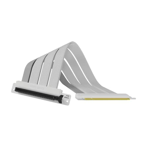 Image of Cooler Master MASTERACCESSORY Riser Cable PCIe 4.0 x16 300mm White, PCIe 4.0 Compatible, EMI Shielded 30 AWG, Protective ABS Casing for Graphics Card (MCA-U000C-WPCI40-300)
