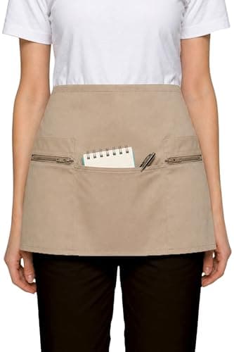 Image of Mirabella Health & Beauty Espresso Zip Pockets Waist Apron Beige