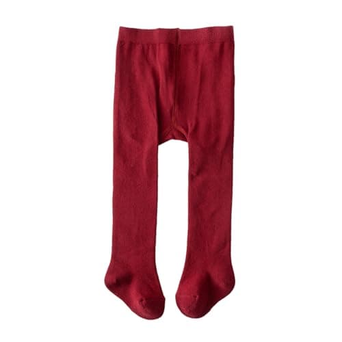 Image of Generisch Baggy Jogging Bottoms Boys Baby Tights for Girls, Soft Leggings Organic Cotton, Kids Tights for Newborns, Warm Tights for Girls, red, 0-9 Monate