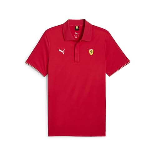 Image of PUMA Men's Scuderia Ferrari HP Race Cloudspun Polo Shirt, Rosso Corsa Red, XL