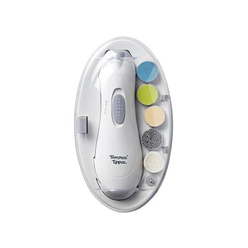 Image of Tommee Tippee Electric Baby Nail File, with Six Filing Heads for Baby and Adult Use, Infant Nail Clipper with LED Light and Adjustable Speed and Direction Settings