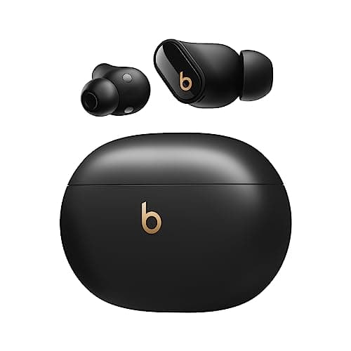 Image of Beats Studio Buds + | True Wireless Noise Cancelling Earbuds, Enhanced Apple & Android Compatibility, Built-in Microphone, Sweat-Resistant Bluetooth Headphones, Spatial Audio – Black/Gold