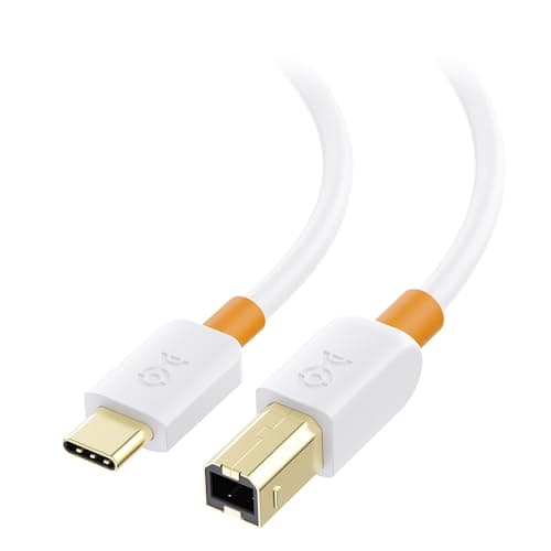 Image of Cable Matters USB C Printer Cable 2 m (USB C to USB B Cable, USB B to USB C Cable) Compatible with Printer, MIDI Controller, MIDI Keyboard and More in White - 2m