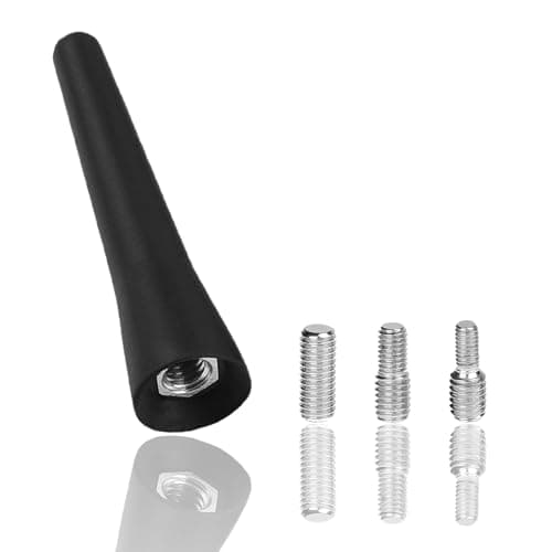 Image of 1Pcs 6.5cm Car Antenna Mast Universal,Radio RoofAntenna Replacement,Car AM/FM Radio Mini Short Aerial Antenna, with 3 Screws (M4, M5, M6) for Fits All Vehicle Models