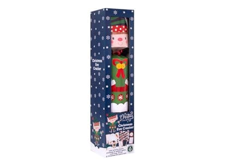 Image of RSW Jumbo Christmas Eve Cracker – 17.5" Giant Cracker with Games, Placemat, Treat Bag & Elf Hat – Family Christmas Table Fun