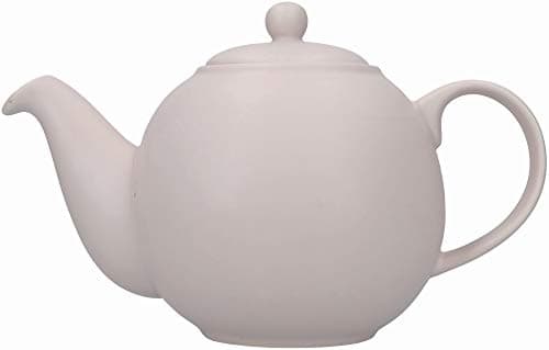 Image of London Pottery Globe Large Teapot with Strainer in Gift Box, Ceramic, Nordic Pink, 6 Cup (1.2 L)