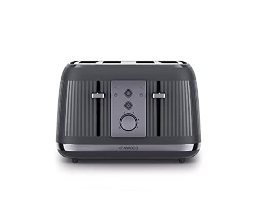 Image of Kenwood Dusk Toaster, 4 Slot Toaster, Reheat, 5 Browning Settings, Defrost and Cancel Functions, Pull Crumb Tray, TFP30.000GY, 1800W, Slate Grey