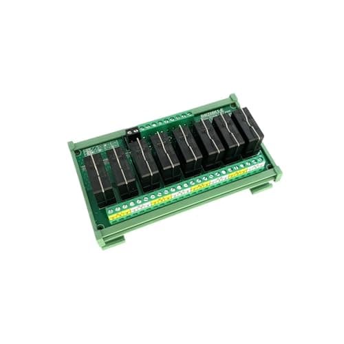 Image of BALYDLUL 8CH DIN-Rail Optocoupler Isolated Pluggable Relay Module Contact Capacity Maximum 16A Trigger Signal 1.8V/3.3V-5V/12V/24V(Control voltage 24V,Trigger 12V)