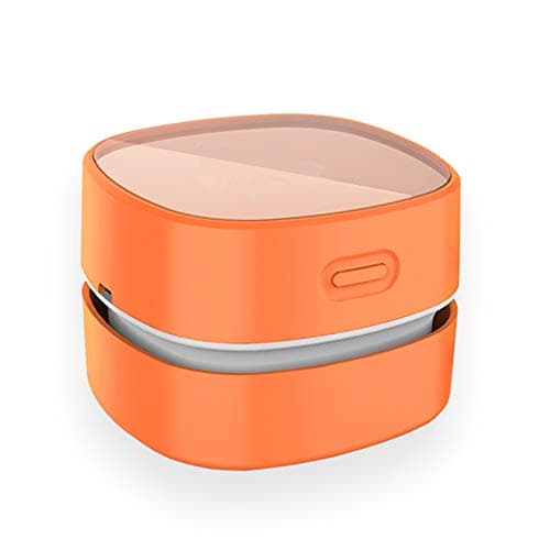 Image of ODISTAR Desktop Vacuum Cleaner,Mini Table dust Sweeper Energy Saving with auto Power-Off Function,High Endurance up to 400 mins,Cordless&360º Rotatable Design for Keyboard/Office(Orange Charging)