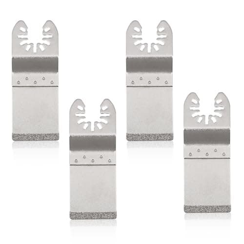 Image of 4 PCS Multi Tool Grout Remover Blade, Diamond Multitool Blades Efficient Multi Tool Masonry Blade for Grout Removal Mortar Bricks Wood Cutting