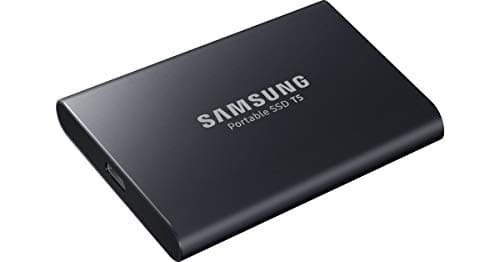 Image of Samsung T5 2 TB USB 3.1 Gen 2 (10 Gbps, Type-C) External Solid State Drive (Portable SSD) Deep Black (MU-PA2T0B)