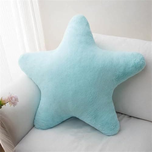 Image of champracer Star Plush Cushion, Cuddly Cushion Children, Soft Fluffy Star Shape Decorative Cushion, Star Throw Cushion for Girls & Boys, Home, Bedroom (Blue, 40 cm)