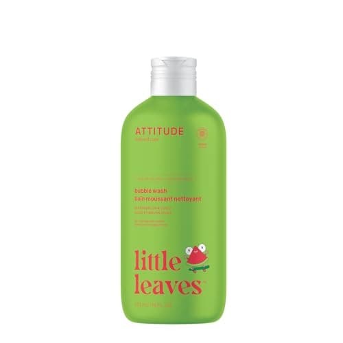 Image of ATTITUDE Bubble Wash for Kids, EWG Verified Bubble Bath, Hair Shampoo and Body Soap, Dermatologically Tested, Plant- and Mineral-Based, Vegan, Watermelon & Coco, 16 Fl Oz