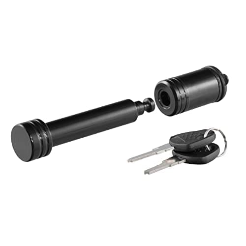 Image of CURT 23518 Black Trailer Hitch Lock, 5/8-Inch Pin Diameter, Fits 2-Inch Receiver