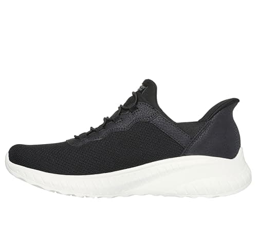 Image of Skechers Men's Bobs Squad Chaos Daily Hype Slip-On Sneakers, Black Knit, 8 UK