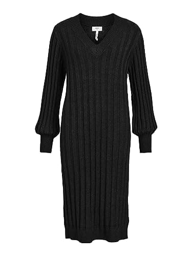 Image of Object Women's Objalice L/S Knit Dress Noos, Black, M