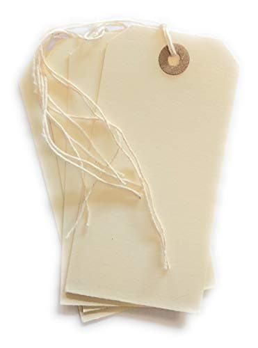 Image of ARTH Manila Strung Tags Luggage Labels White Size 120X60MM Pack of 50