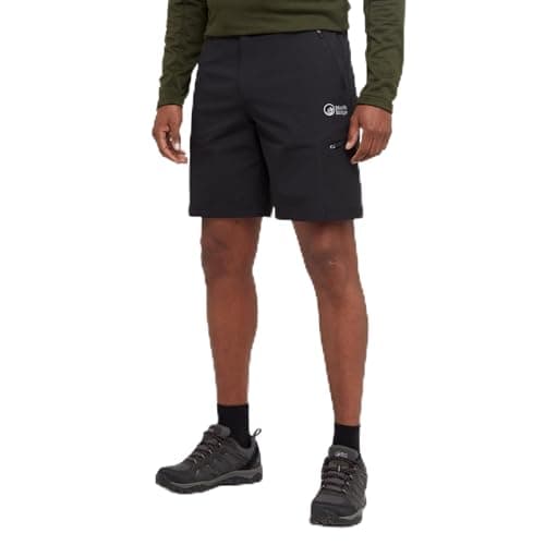 Image of NORTH RIDGE Men's Tech Walking Shorts, Regular Fit, Semi-Elasticated Waist, DWR Coated, Multiple Zipped Pockets, for Hiking and Outdoor Adventures (UK, Waist, 36, Regular, Regular, Black)