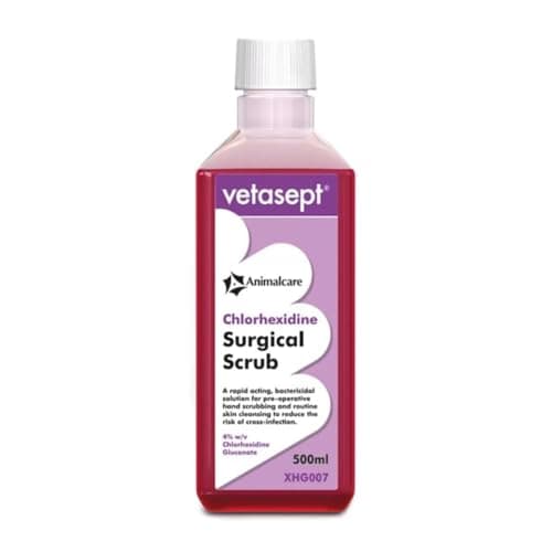 Image of Vetsept Chlorhexidine Surgical Scrub, 500ml, Liquid, Pink, Infection Control, Paraben Free
