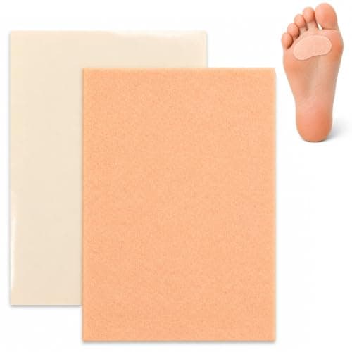 Image of Moleskin Fleecy Web Chiropody Felt - Thickness: 2mm - Pack of 2 Sheets (22.5cm x 10cm) Foam Padding Self Adhesive Felt for Corns, Ulcers and Blisters - Foot Dressing Podiatry Felt